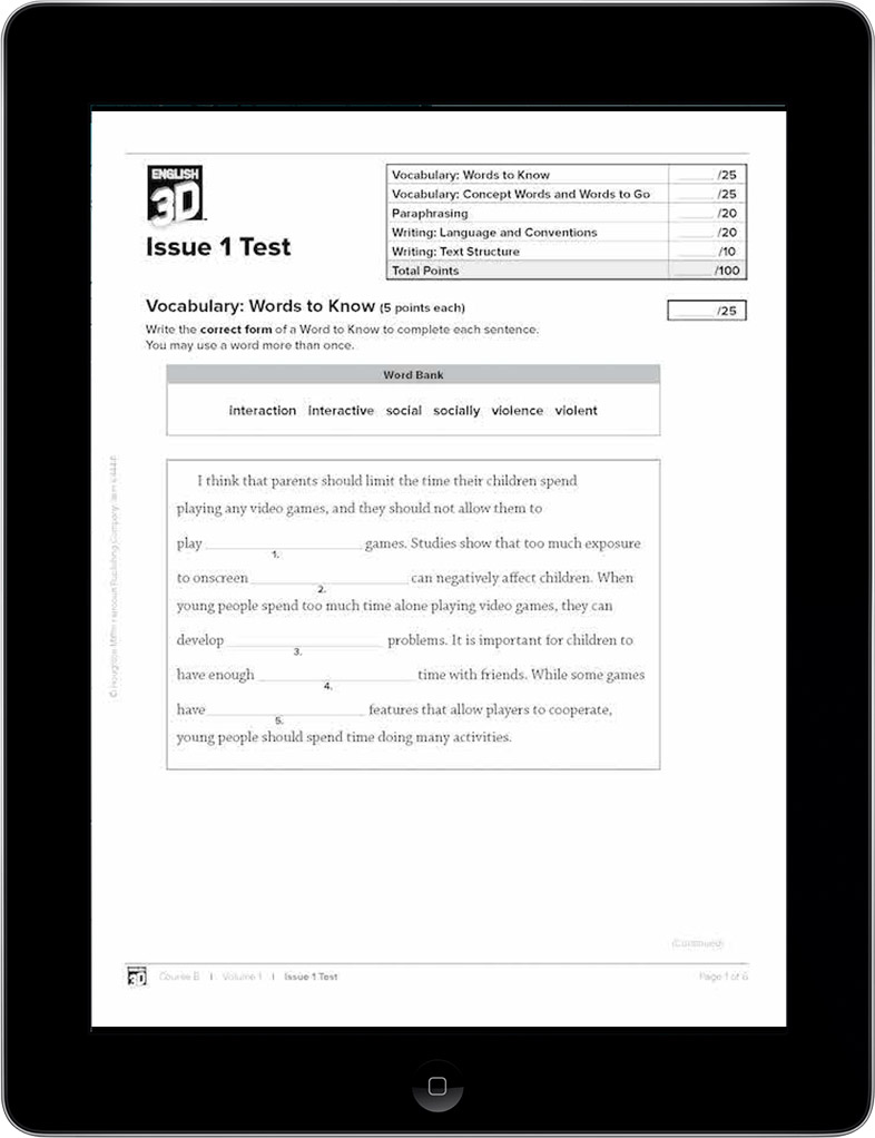 Curriculum-Embedded Assessments